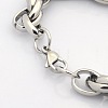 Casual Style 304 Stainless Steel Double Link Chain Bracelets X-STAS-O036-37P-3