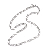 5MM 304 Stainless Steel Figaro Chain Necklaces for Women NJEW-JN05629-5