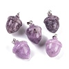 Natural Lepidolite Pendants G-Q172-08P-04-1