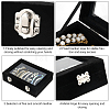 Rectangle Clear Window Jewelry Velvet Presentation Box Organizer with MDF Wood and Iron Locks VBOX-WH0010-01-4