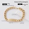 Vintage 304 Stainless Steel Link Bracelets for Women AT2110-1-1