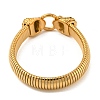 304 Stainless Steel Flat Snake Chain Bracelet BJEW-B076-04G-2