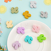 18Pcs 18 Styles Food Grade Eco-Friendly Silicone Beads SIL-CA0001-70-4