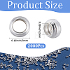 2000Pcs Brass Crimp Beads KK-SP0002-61S-2
