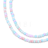 Opaque Spray Painted Glass Bead Strands GLAA-N047-07-03-3
