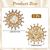 Flower Alloy Rhinestone Brooches for Backpack Clothes JEWB-WH20011-02A-2
