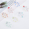 14Pcs 7 Color Transparent Acrylic Beads ACRC-DC0001-01-3