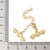 Brass Micro Pave Cubic Zirconia Chain Extender KK-L216-004B-G-3