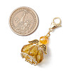 Angel Glass Beaded & Alloy Pendant Decorations HJEW-MZ00190-01-3