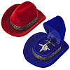 4Pcs 2 Colors Hat Velvet Jewelry Boxes CON-SC0001-19A-1