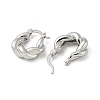 Rack Plating Brass Twist Rope Hoop Earrings EJEW-Z035-01P-2