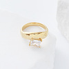 304 Stainless Steel Glass Finger Rings LS-MD8256-2-2