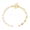 Brass Coffee Bean Chain and Paperclip Chain Bracelet Making AJEW-JB01566-1