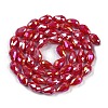 Opaque Solid Color Electroplate Glass Beads Strands EGLA-N013-P10mm-B07-2