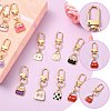12Pcs Alloy Enamel Pendant Decorations HJEW-YW00397-2