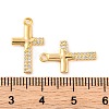 Brass Micro Pave Clear Cubic Zirconia Pendants KK-U017-09E-G-3
