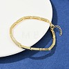 Brass Micro Pave Clear Cubic Zirconia Link Bracelets for Women BJEW-F504-12G-1