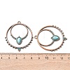 Alloy with Synthetic Turquoise Pendants FIND-B055-01D-3