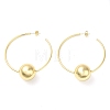 Rack Plating Brass Ring with Ball Stud Earrings EJEW-M228-02G-1
