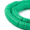 Flat Round Handmade Polymer Clay Beads LS-CLAY-R067-8.0mm-06-2