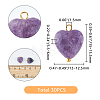 30Pcs Natural Lepidolite/Purple Mica Stone Pendants FIND-FH0004-65-2