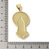 Rack Plating Brass Micro Pave Clear Cubic Zirconia Pendants KK-P267-14E-G-3