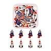 20Pcs 2 Style Zinc Alloy Enamel Pendants ENAM-LS0001-17G-1