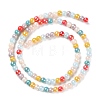 Opaque Electroplate Glass Beads Strands X-GLAA-P056-4mm-A01-2