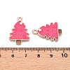 Christmas Theme Rack Plating Alloy Enamel Pendants ENAM-T021-17KCG-3