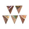 Opaque Resin & Walnut Wood Pendants RESI-T060-57M-1