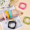 6Pcs 6 Colors Acrylic Bangles for Women BJEW-ME0001-03A-3