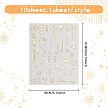 10 Sheets 10 Style Gold Stamping Wave French French Tips Nail Stickers MRMJ-HY0002-33-2