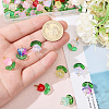 78Pcs 14 Styles Glass Pendants PALLOY-CA00003-5