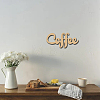 Word Coffee Laser Cut Unfinished Basswood Wall Decoration WOOD-WH0113-100-7