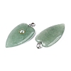 Natural Green Aventurine Pendants G-Q601-47F-2