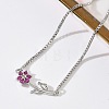 Adjustable Brass Micro Pave Clear Cubic Zirconia Box Chain Slider Bracelets BJEW-C156-09P-04-3