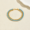 Elegant Brass Micro Pave Cubic Zirconia Tennis Bracelets DE3220-6-1