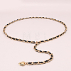 1Pc Alloy PU Leather Braided Waist Chains for Woman AJEW-CL0005-49B-7