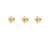 3pcs 304 Stainless Steel Micro Pave Cubic Zirconia Rings for Women STAS-OY008-25G-1
