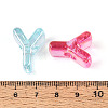 UV Plating Transparent Acrylic European Beads OACR-M027-02Y-4
