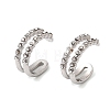 304 Stainless Steel Rhinestone Cuff Earrings EJEW-L313-04P-4