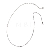 2.5MM 304 Stainless Steel Column Link Paperclip Chain Necklaces NJEW-JN05832-3