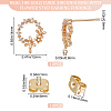 10Pcs Brass Micro Pave Clear Cubic Zirconia Flower Wreath Stud Earring Findings KK-BBC0008-34-2