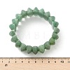 Bicone Natural Green Aventurine Beads Stretch Bracelets for Women Men BJEW-C097-05D-5