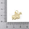 Brass Micro Pave Cubic Zirconia and Glass Pendants KK-F892-47G-01-3