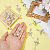 60Pcs 12 Style Alloy & ABS Plastic Imitation Pearl Pendant Decorations HJEW-FH00303-3