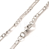 2mm Rack Plating Brass Figaro Chain Necklaces for Women Men MAK-L044-34P-2