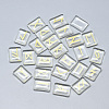 Spray Painted Glass Cabochons G-T122-27C-1
