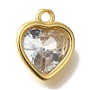 Brass Micro Pave Cubic Zirconia Pendants KK-K389-048G-01-1