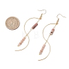 Column Natural Mixed Stone Dangle Earrings EJEW-JE06335-5